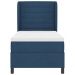 Lit sommier avec matelas vidaXL Bleu 80x200 cm Tissu