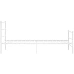 vidaXL Cadre de lit métal sans matelas et pied de lit blanc 100x190 cm