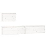 vidaXL Meubles TV 3 Pièces Blanc Bois massif de pin