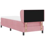 Lit Box Spring vidaXL avec matelas rose 80x200 cm en velours