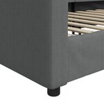 vidaXL Lit de repos sans matelas gris foncé 90x190 cm tissu