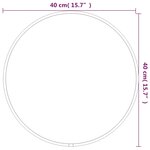 vidaXL Miroir mural Noir Ø 40 cm Rond