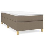 vidaXL Cadre de lit sans matelas taupe 100x200 cm tissu