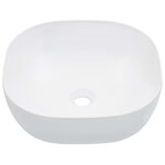 vidaXL Lavabo 42 5x42 5x14 5 cm Céramique Blanc