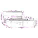 vidaXL Cadre de lit sans matelas noir bois massif