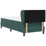 Lit à ressort vidaXL avec matelas vert foncé 80x200 cm en velours