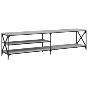 vidaXL Meuble TV sonoma gris 200x40x50 cm bois d'ingénierie et métal