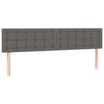 vidaXL Têtes de lit 2 Pièces Gris 100x5x78/88 cm Similicuir