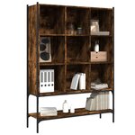 vidaXL Bibliothèque chêne fumé 102x30x141 5 cm bois d'ingénierie