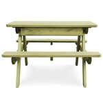 vidaXL Table de pique-nique pour enfants avec bancs Pinède imprégnée