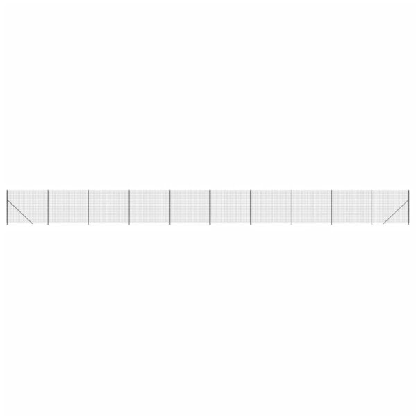 vidaXL Clôture en treillis métallique avec bride anthracite 1 4x25 m