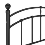 vidaXL Cadre de lit sans matelas noir métal 120x200 cm
