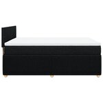 vidaXL Sommier à lattes de lit avec matelas Noir 160x200 cm Tissu