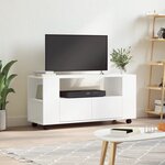 vidaXL Meuble TV blanc 102x34 5x43 cm bois d'ingénierie