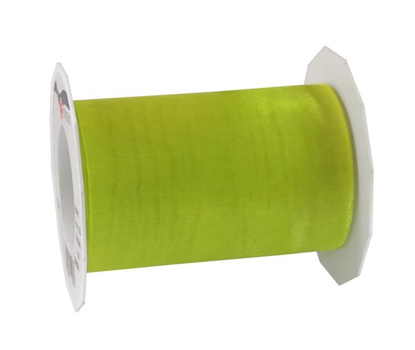 Organza sheer 25-m-rouleau 112 mm vert citron