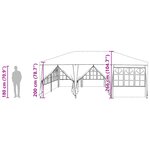 vidaXL Tente de Fête avec 10 Parois Latérales Anthracite 6x4 m PE