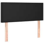 vidaXL Sommier à lattes de lit avec matelas et LED Noir 80x200 cm