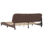 vidaXL Cadre de lit avec LED sans matelas marron 200x200 cm