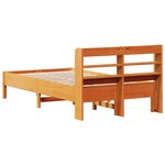 vidaXL Cadre de lit sans matelas cire marron 90x200 cm bois pin massif