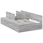 Cadre de lit de rangement vidaXL Gris Sonoma 120x200 cm