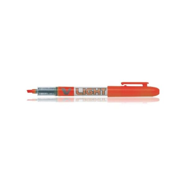 Surligneur de poche V-Light pointe biseautée encre liquide Orange x 12 PILOT