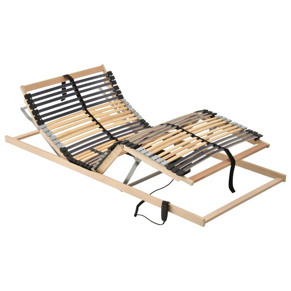 vidaXL Sommier à lattes électrique avec 42 lattes 7 zones 90x200 cm