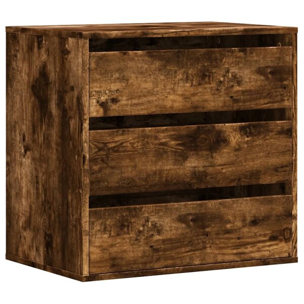 vidaXL Commode d'angle chêne fumé 60x41x58 cm bois d'ingénierie