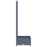 vidaXL Jardinière avec treillis Gris foncé 40x40x121 5 cm PP