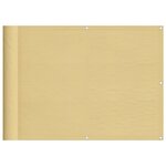 vidaXL Écran de balcon sable 75x500 cm 100  polyester oxford