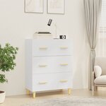 vidaXL Buffet Blanc 70x34x90 cm Bois d'ingénierie