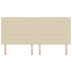 vidaXL Tête de lit Design Lines Crème 200 cm Tissu
