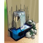 Ubbink Ensemble de cascade Niagara 60 cm LED avec pompe