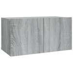 vidaXL Ensemble de meubles TV 2 Pièces Sonoma gris Bois d'ingénierie