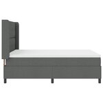 Lit box spring vidaXL avec matelas et LED Gris foncé 140x200 cm Tissu