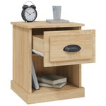 vidaXL Table de chevet chêne sonoma 39x39x47 5 cm bois d'ingénierie