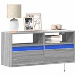 vidaXL Meuble TV mural avec lumières LED sonoma gris 100x31x45 cm