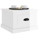 vidaXL Table basse blanc brillant 50x50x35 cm bois d'ingénierie