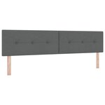 Lit à ressorts gris foncé avec matelas 200x200 cm en tissu