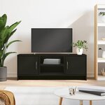 vidaXL Meuble TV noir 102x30x37 5 cm bois d'ingénierie
