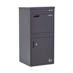 Boîte à colis Extra Large Noir 2 portes Acier galvanisé SMART PARCEL BOX®