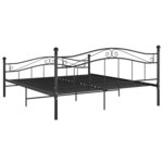vidaXL Cadre de lit Noir Métal 200x200 cm