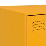 vidaXL Table basse Jaune moutarde 67x50x44 cm acier