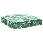 vidaXL Coussin de palette pour siège à motif feuille 80x80x12 cm en tissu Oxford