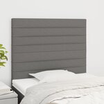 vidaXL Têtes de lit 2 Pièces Gris foncé 100x5x78/88 cm Tissu
