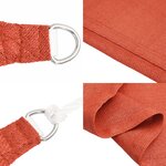 vidaXL Voile d'ombrage 160 g/m² Terre cuite 2 5x5 m PEHD