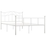 vidaXL Cadre de lit Blanc Métal 120 x 200 cm