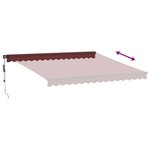 vidaXL Auvent rétractable automatique bordeaux 400x300 cm