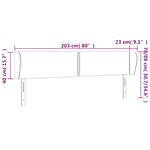 vidaXL Tête de lit avec oreilles Rose 203x23x78/88 cm Velours