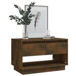 vidaXL Meuble TV chêne fumé 70x41x44 cm bois d'ingénierie