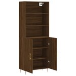 vidaXL Buffet haut Chêne marron 69 5x34x180 cm Bois d'ingénierie